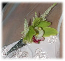 green orchid corsage